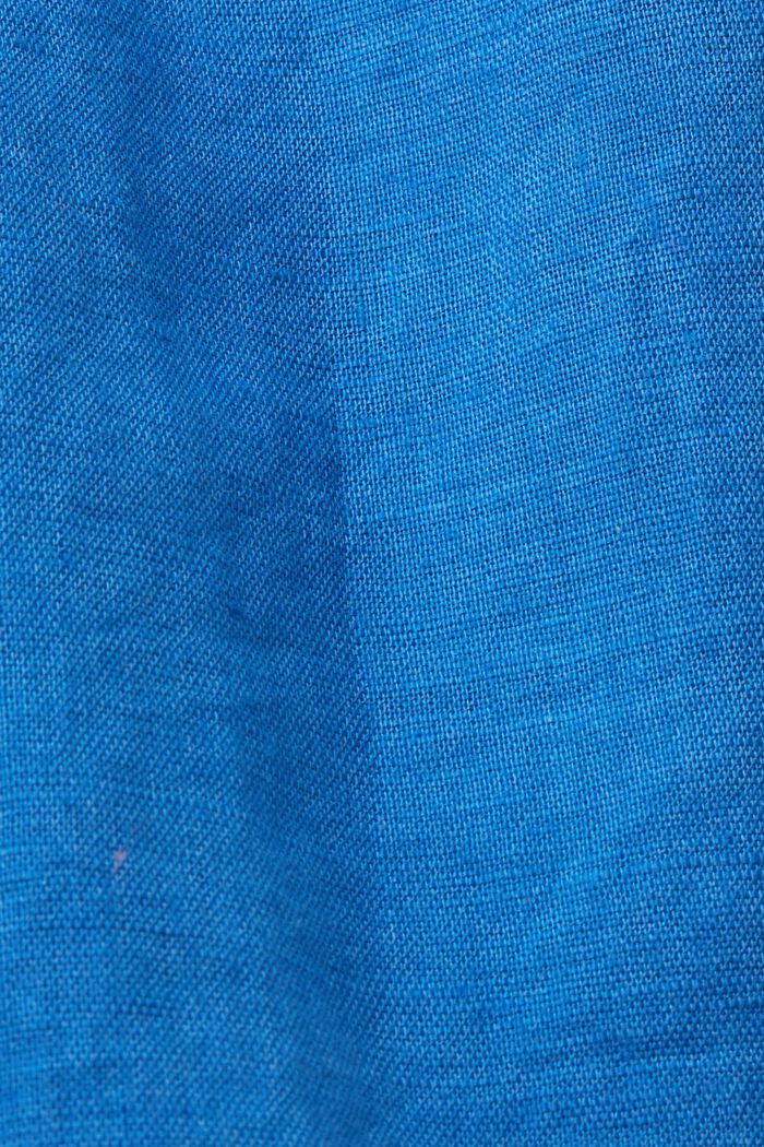 Overhemd van een mix van linnen en katoen, BRIGHT BLUE, detail image number 5