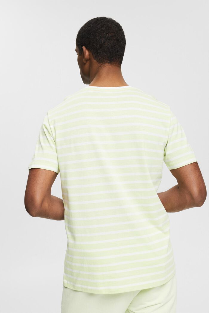Jersey T-shirt met streepmotief, LIGHT GREEN, detail image number 3