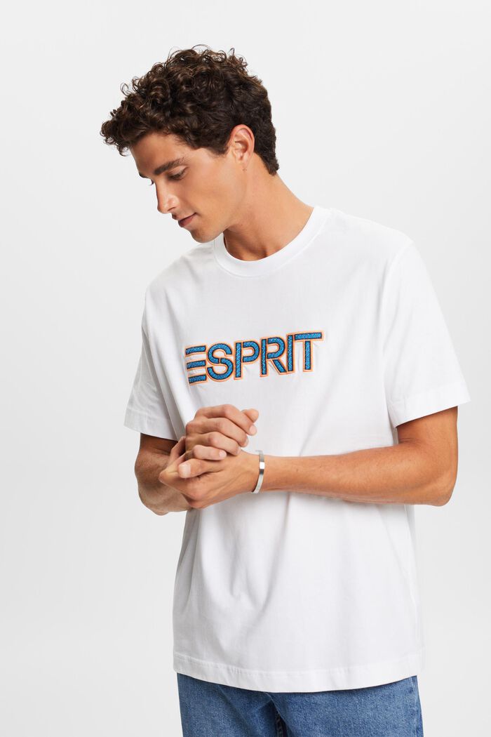 T-shirt met logo, WHITE, detail image number 2