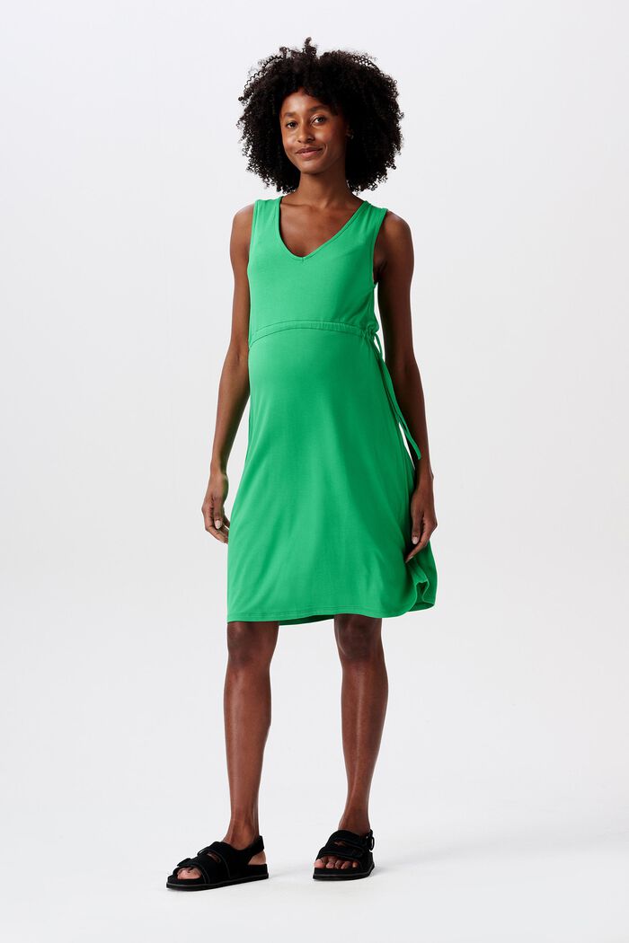 Mouwloze MATERNITY jurk, BRIGHT GREEN, detail image number 1