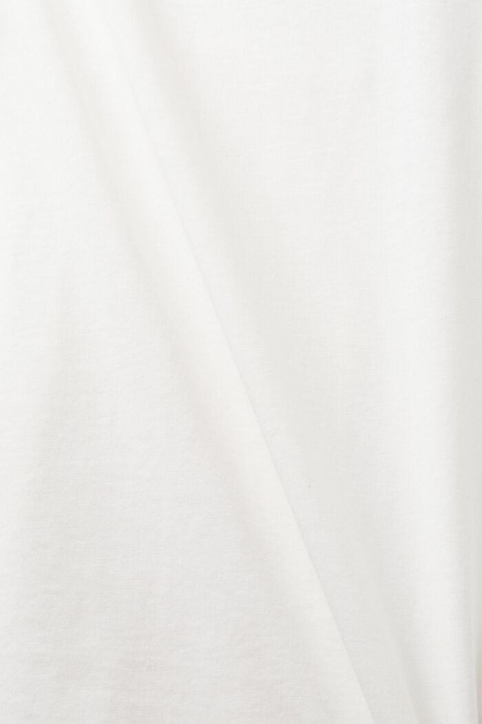 T-shirt met ronde hals, 100% katoen, OFF WHITE, detail image number 4