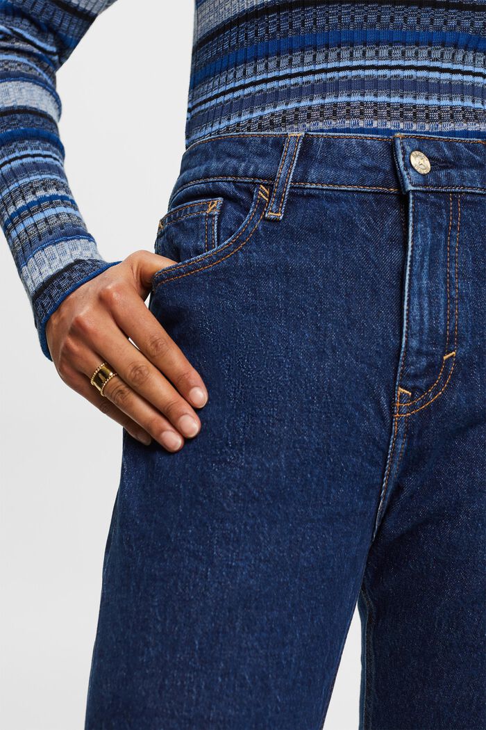 Retro slim jeans met hoge taille, BLUE MEDIUM WASHED, detail image number 1