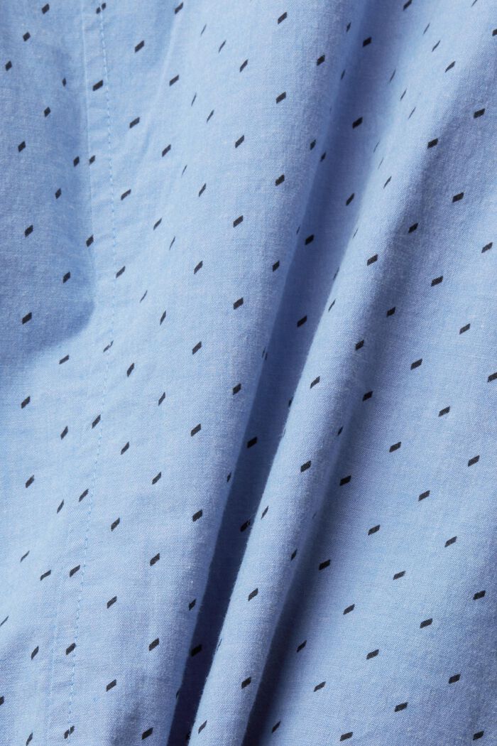 Overhemd van duurzaam katoen met motief en maokraag, BRIGHT BLUE, detail image number 6