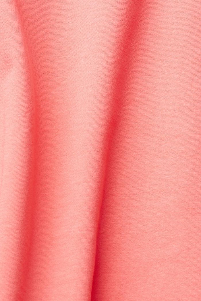 Sweatshirt met korte mouwen van 100% katoen, CORAL RED, detail image number 5