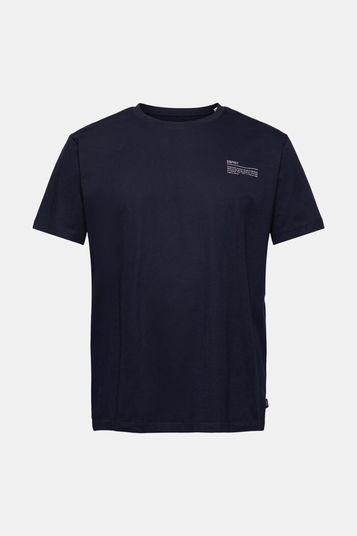 Jersey T-shirt met print, 100% biologisch katoen, NAVY, detail image number 5
