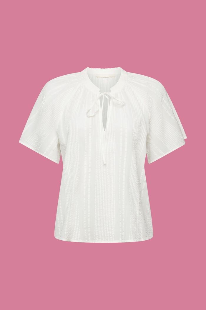Katoenen blouse, OFF WHITE, detail image number 6