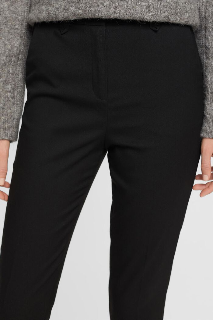 Mid-rise broek met toelopende pijpen, BLACK, detail image number 2