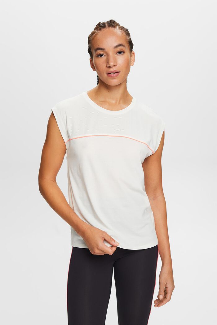 Sportieve, gestreepte top, OFF WHITE, detail image number 0