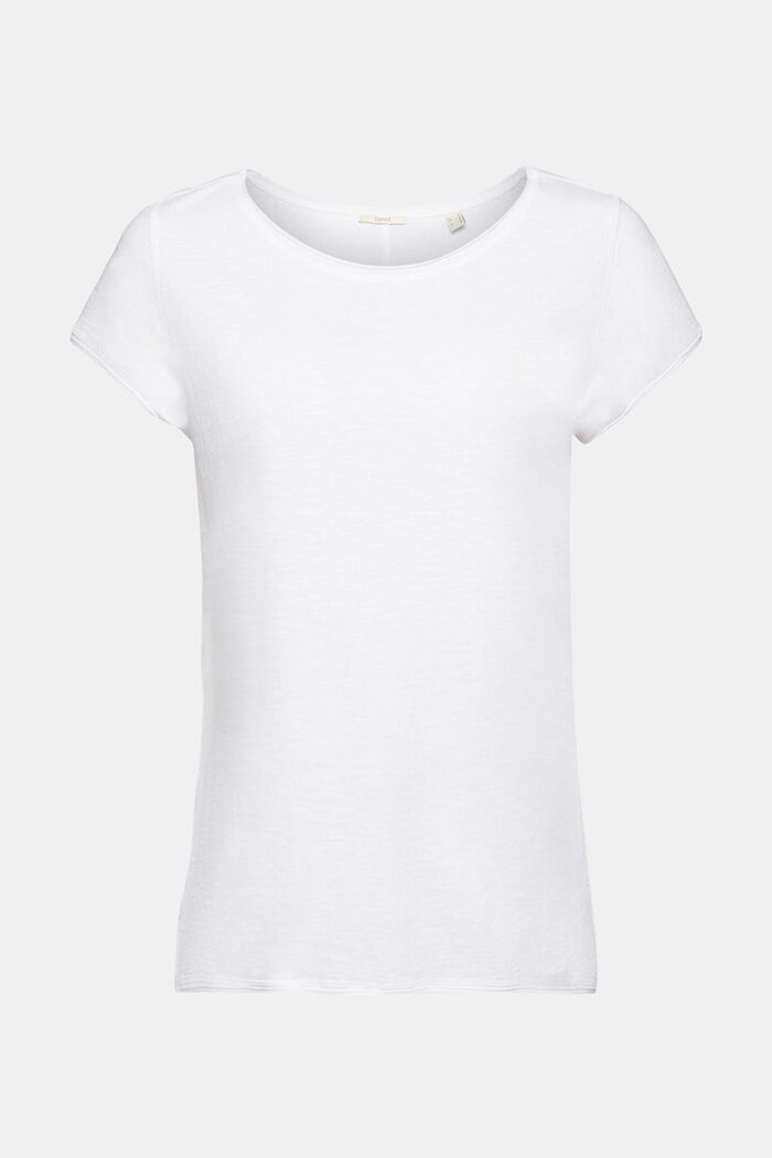 T-shirt van slubkatoen, WHITE, detail image number 5