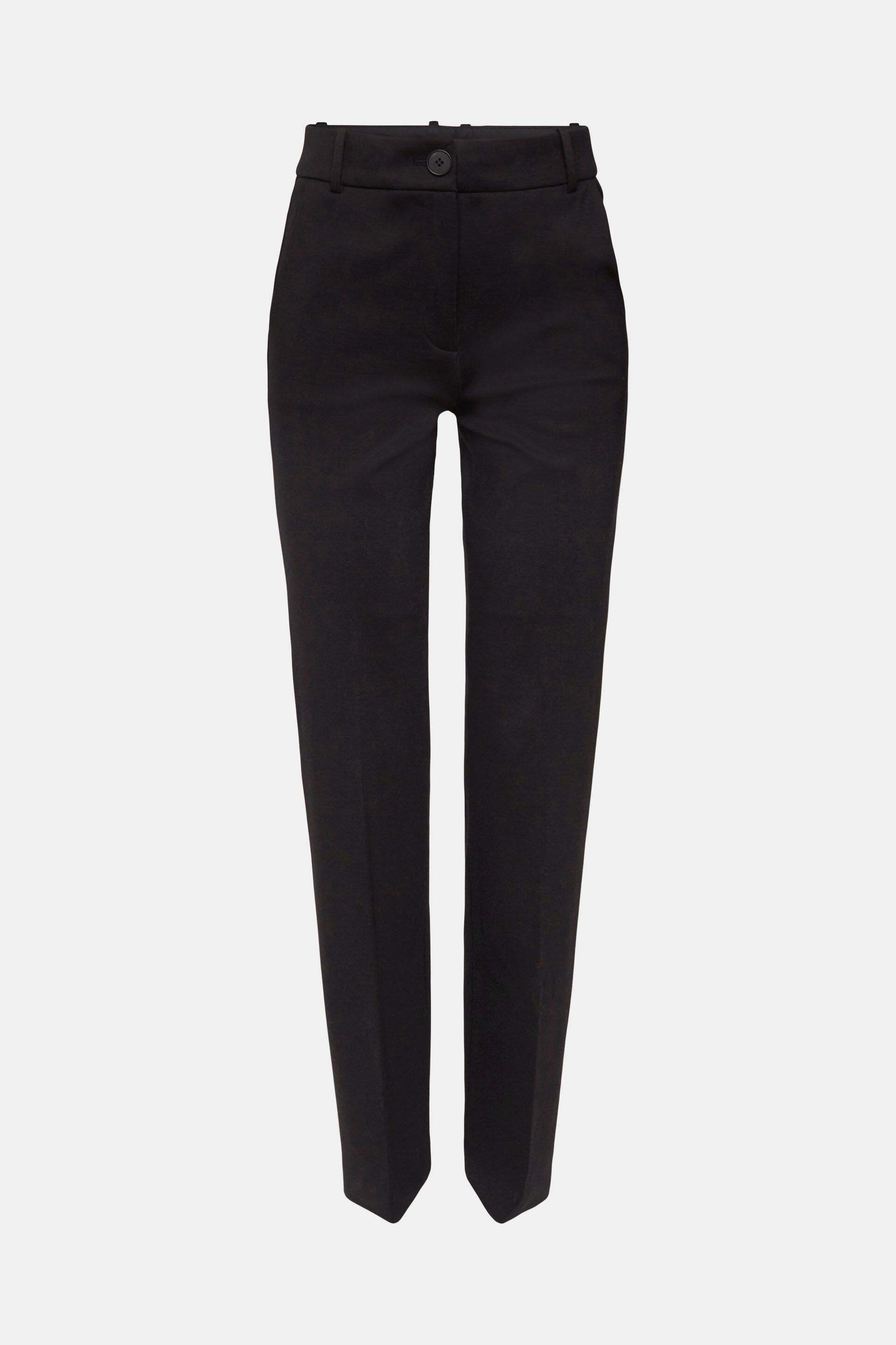 s.Oliver Hoge taille broek zwart-wit casual uitstraling Mode Broeken Hoge taille broeken 