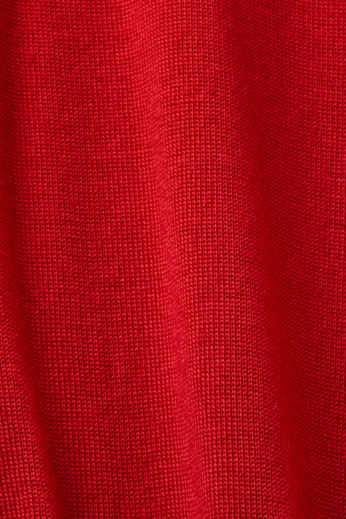 Trui met turtleneck van merinoswol, DARK RED, detail image number 5