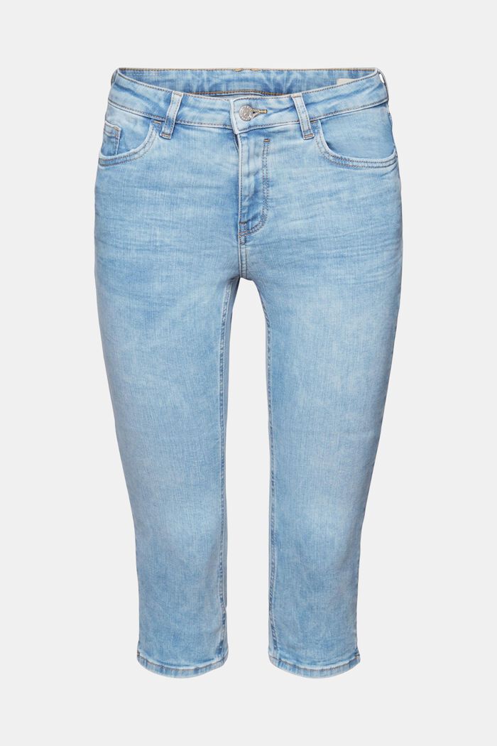 Capri-jeans van organic cotton, BLUE LIGHT WASHED, detail image number 6