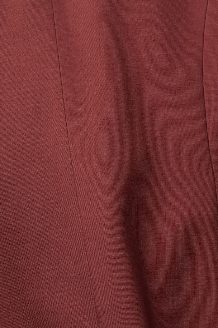 Jersey blazer met één knoop, RUST BROWN, detail image number 7