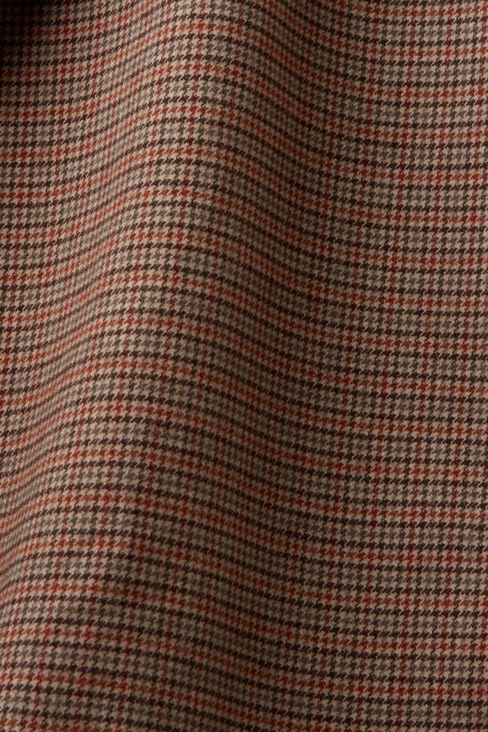 Geruite blazer met één knoop, CARAMEL, detail image number 4