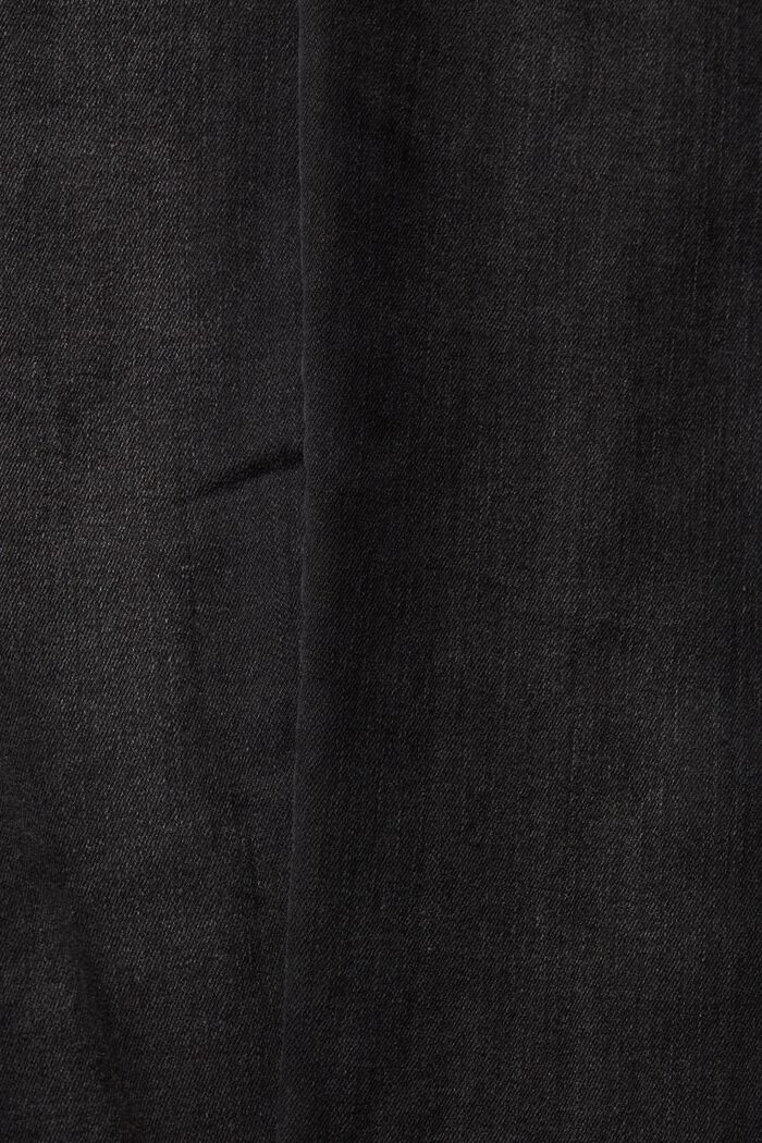 Jeans met middelhoge taille en rechte pijpen, BLACK DARK WASHED, detail image number 5