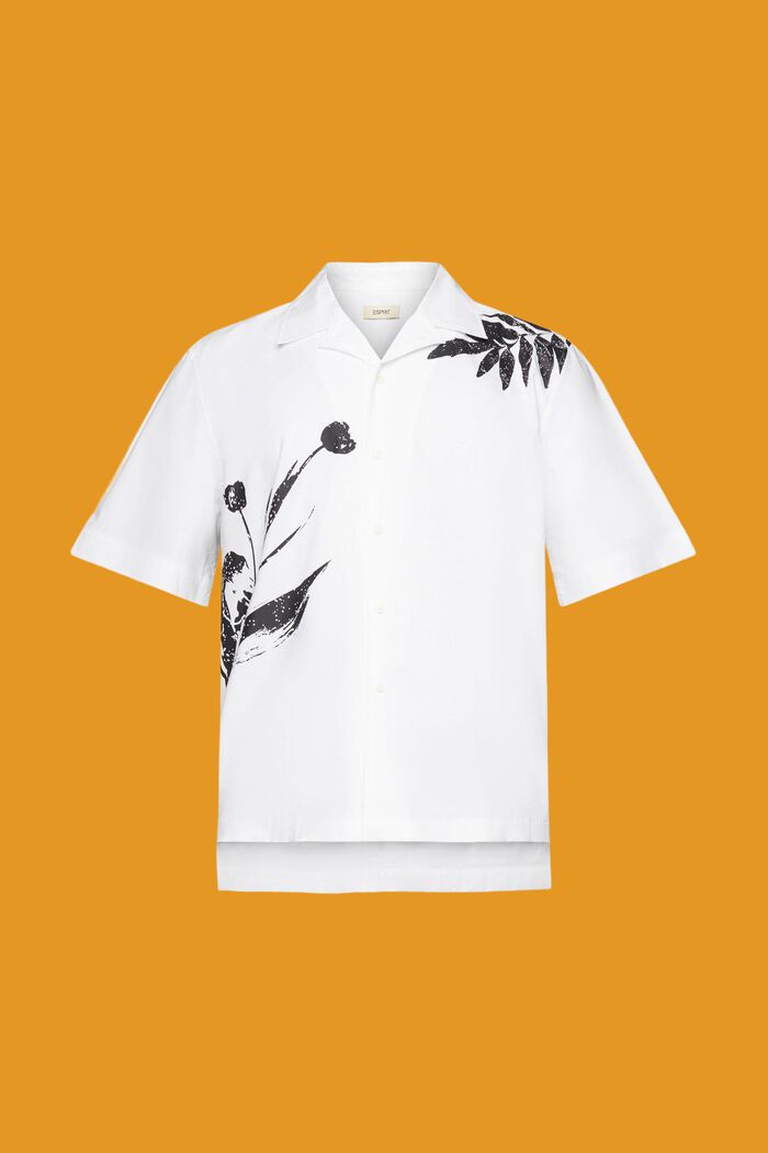 Overhemd met grote bloemenprint, WHITE, detail image number 6
