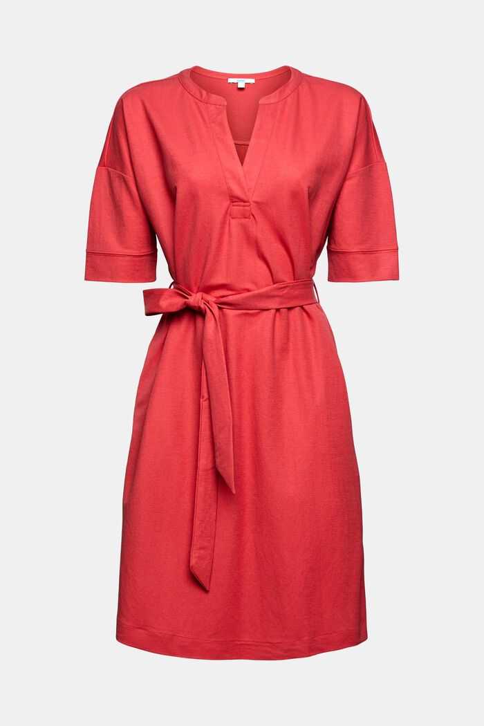 Gebreide jurk, RED, overview