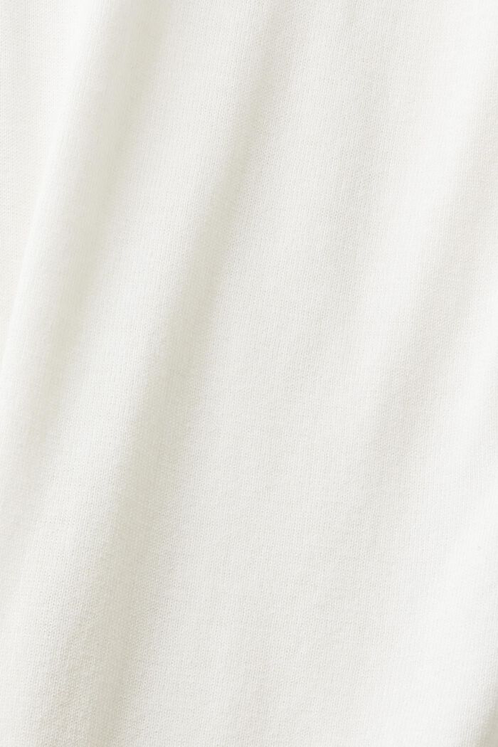 Gebreide trui met korte mouwen, OFF WHITE, detail image number 5