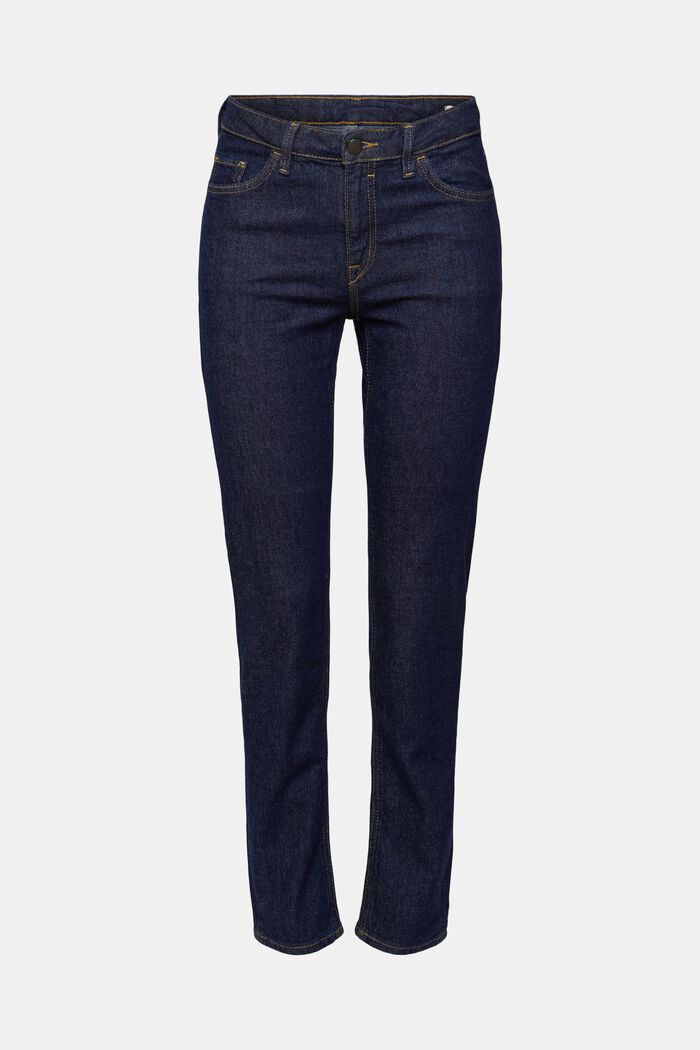 Slim fit-jeans met stretch, BLUE RINSE, detail image number 7