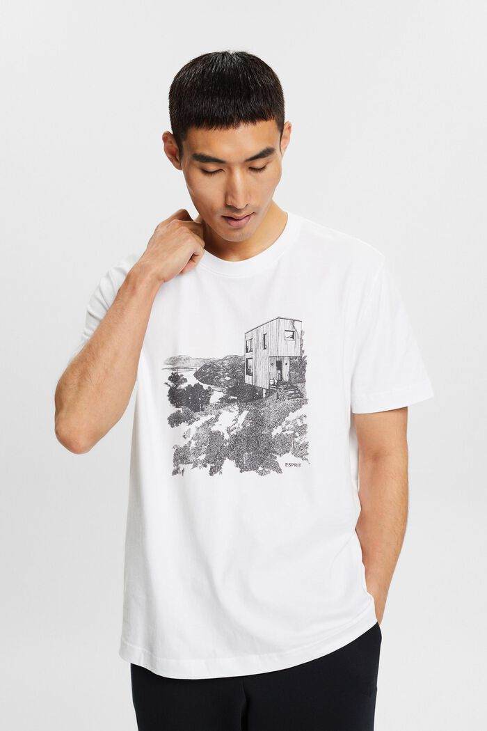 Grafisch  T-shirt met print, WHITE, detail image number 1