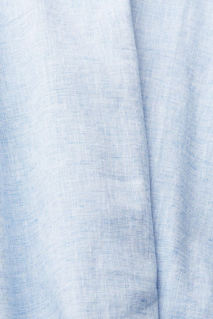 Van een linnenmix: gemêleerd overhemd, BLUE, detail image number 4