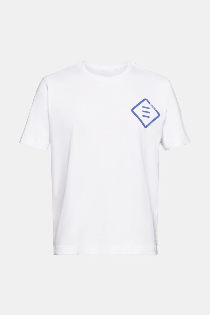 T-shirt van katoen-jersey met logo, WHITE, detail image number 5