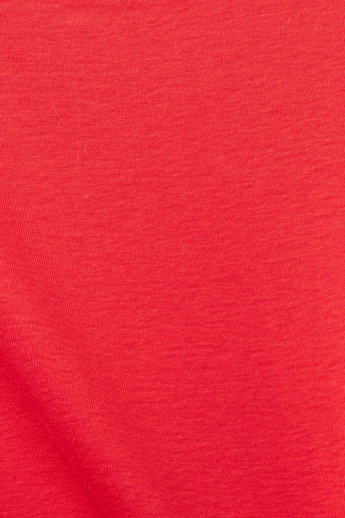 Logo T-shirt met strassteentjes, RED, detail image number 6