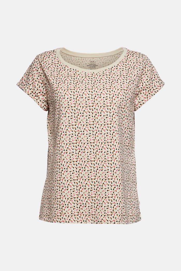 T-shirt met print all-over, SAND, overview