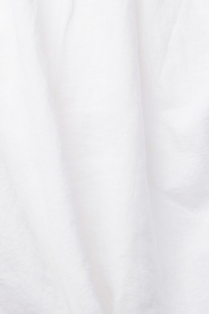 Wijde blouse van een linnenmix, WHITE, detail image number 4