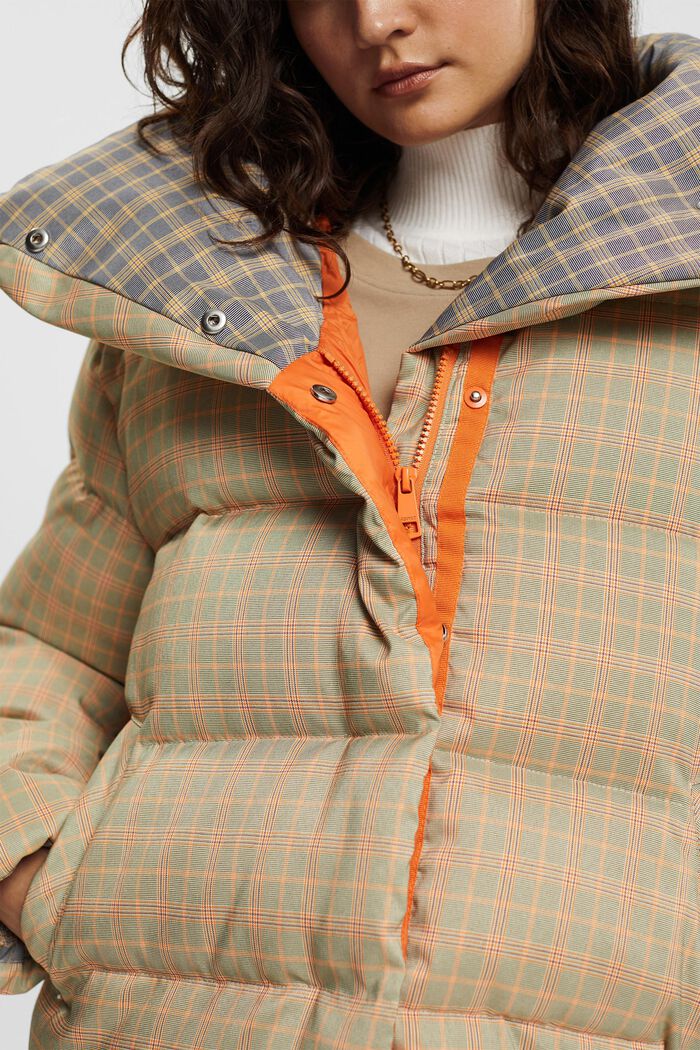 Gewatteerde jas met ruiten, SAND, detail image number 4