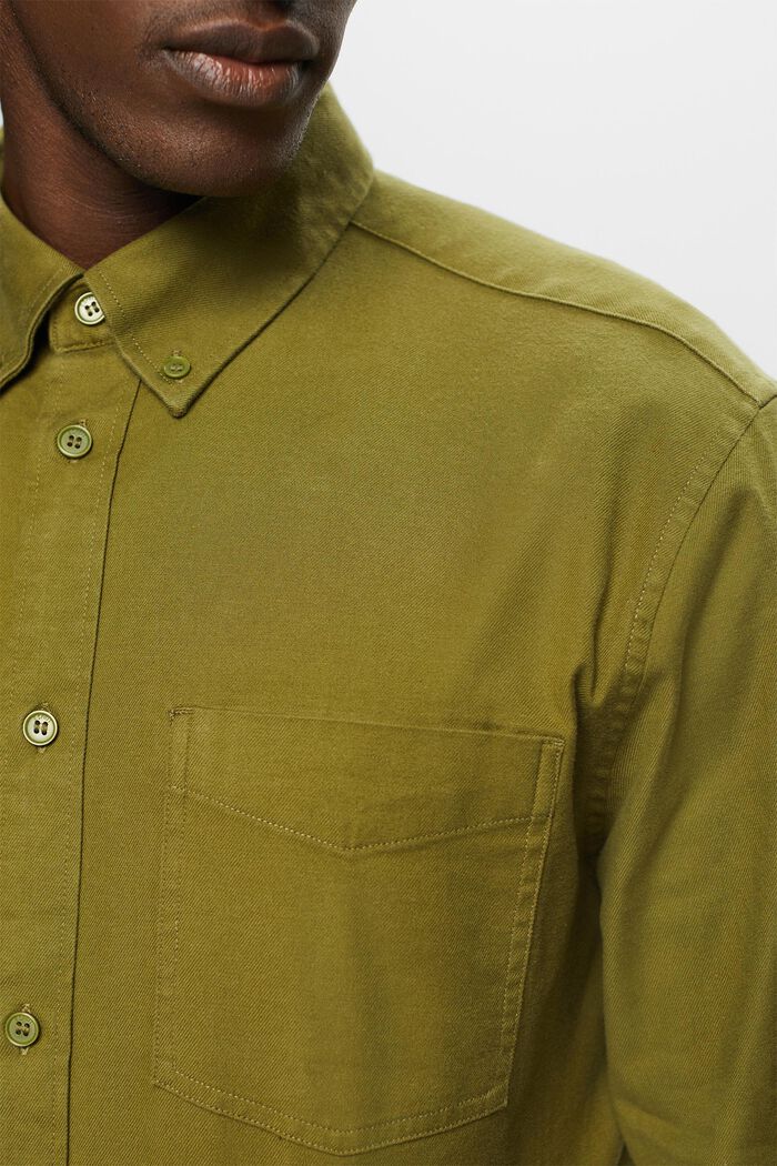 Twill regular fit-overhemd, OLIVE, detail image number 2