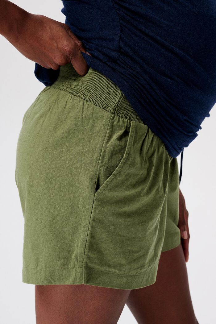 MATERNITY under-the-bump-short, OLIVE GREEN, detail image number 1