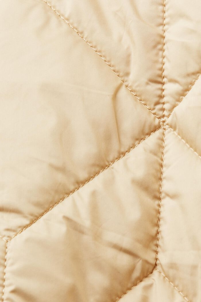 Gerecycled: gewatteerde jas met teddy voering, SAND, detail image number 5