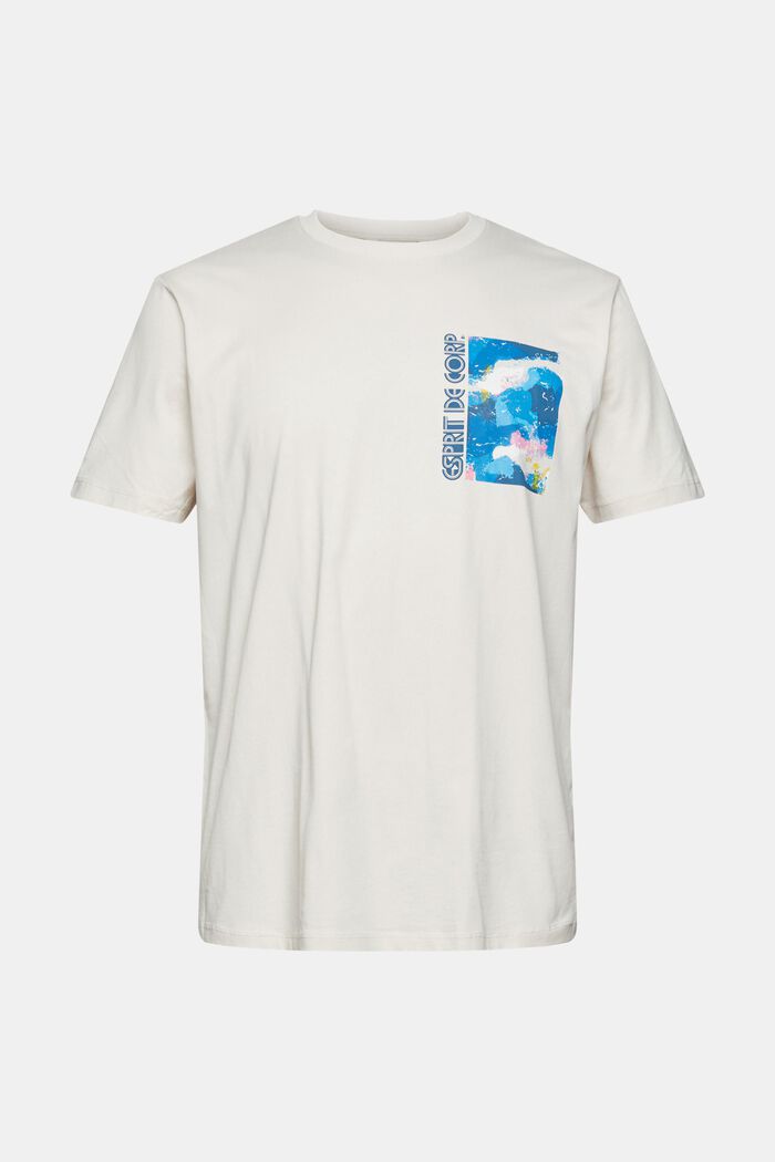 Jersey T-shirt met print, LIGHT BEIGE, detail image number 6