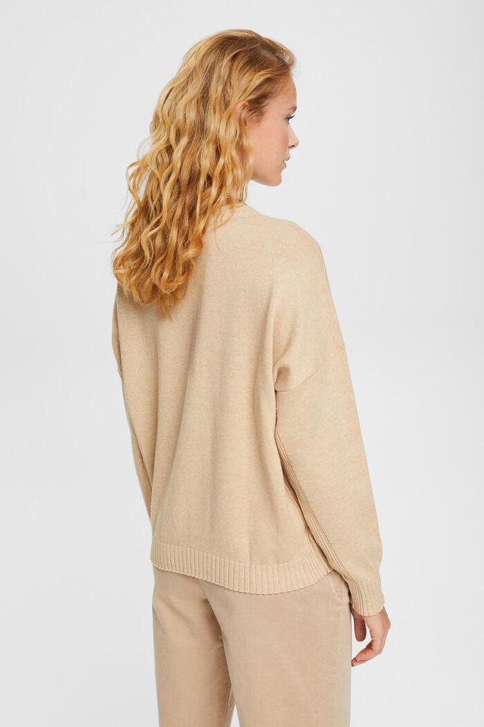 Gestreepte sweater, CREAM BEIGE, detail image number 3