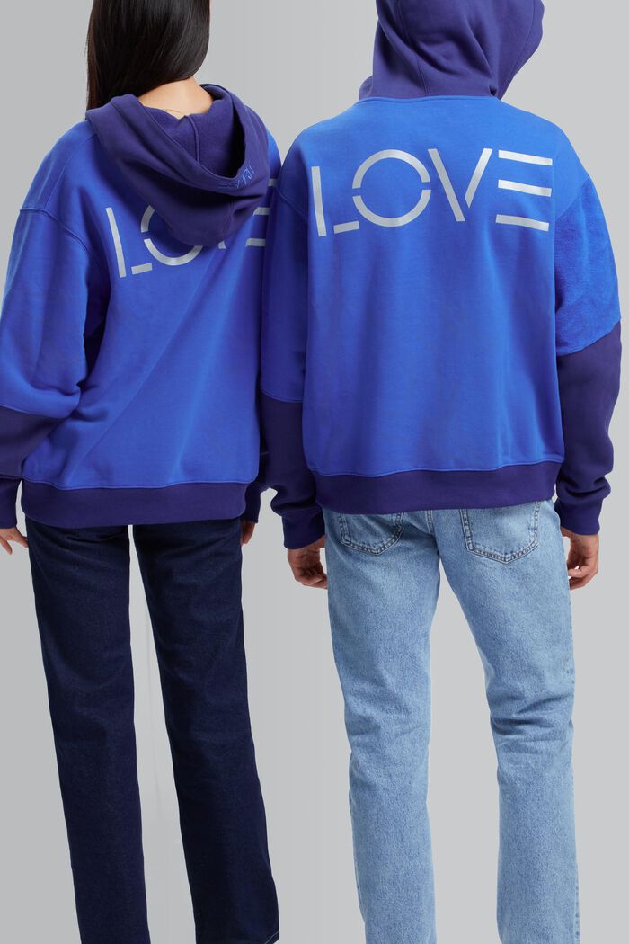 Uniseks sweatshirt met patchworklook, BLUE, detail image number 1