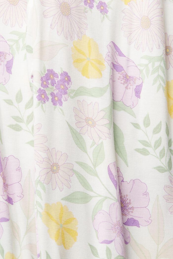 Pyjamabroek met bloemenmotief, LENZING™ ECOVERO™, OFF WHITE, detail image number 4