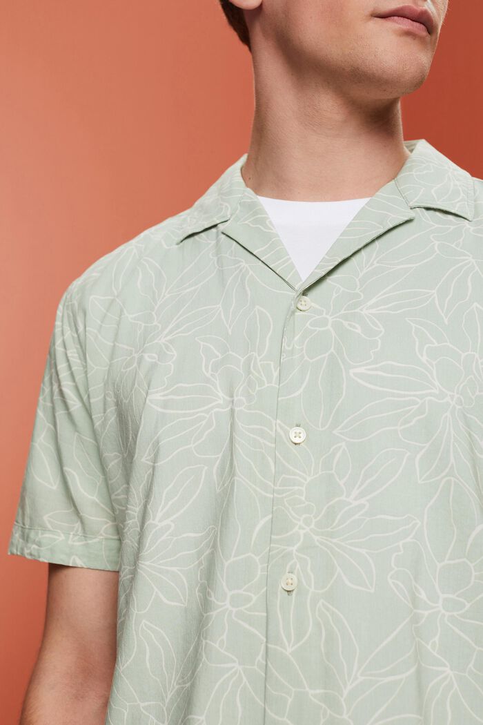 Overhemd met korte mouwen en motief, PASTEL GREEN, detail image number 1
