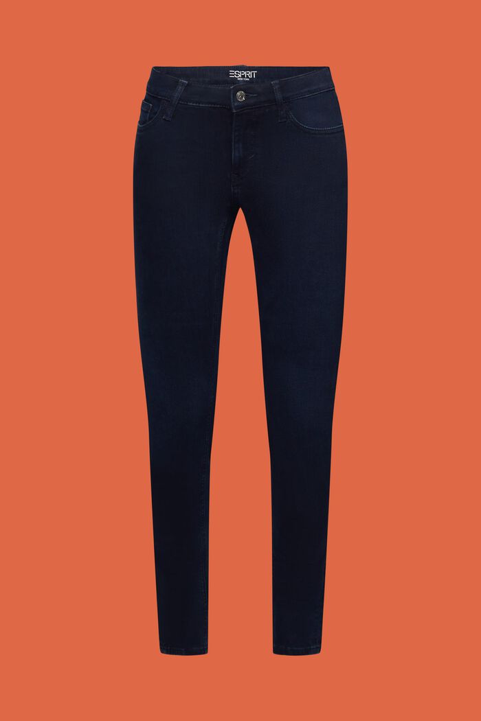 Mid rise skinny jeans, BLUE BLACK, detail image number 6