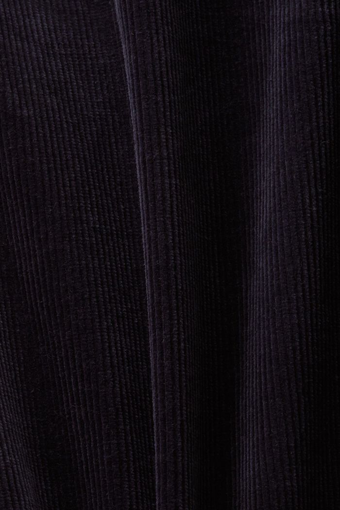 Straight fit corduroy broek met hoge taille, NAVY, detail image number 6