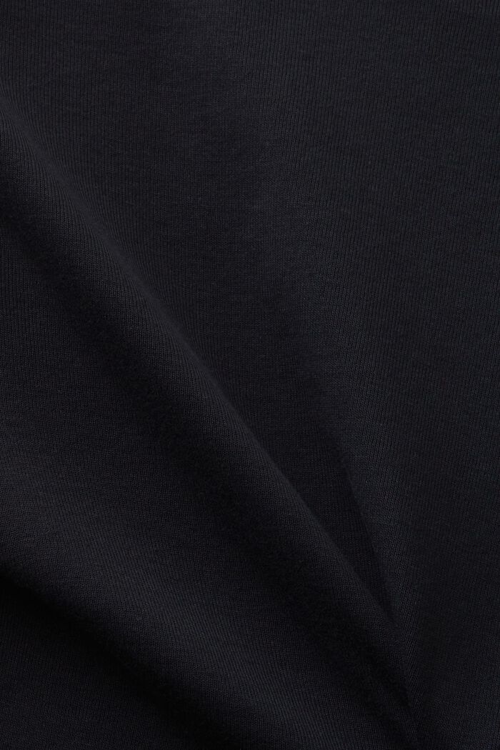 Katoenen T-shirt met V-hals, BLACK, detail image number 4