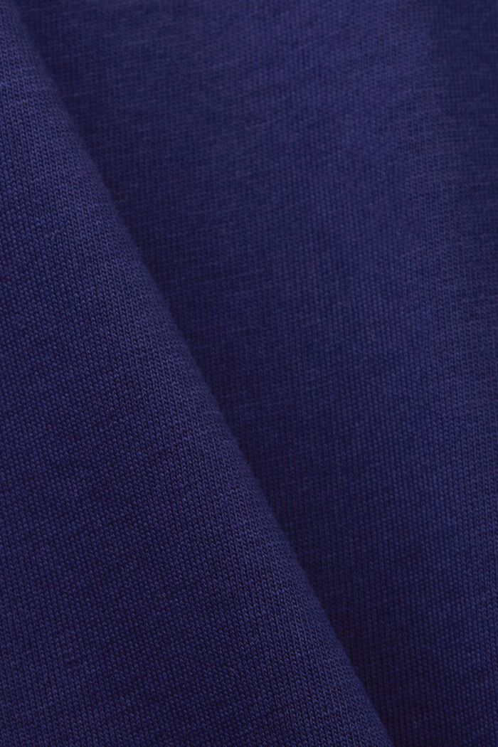 Jersey T-shirt met contrasterende zomen, DARK BLUE, detail image number 5