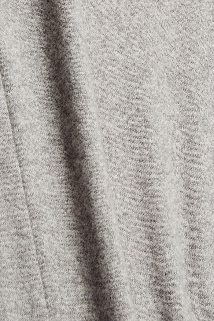 Midi-jurk van geborstelde jersey, MEDIUM GREY, detail image number 4