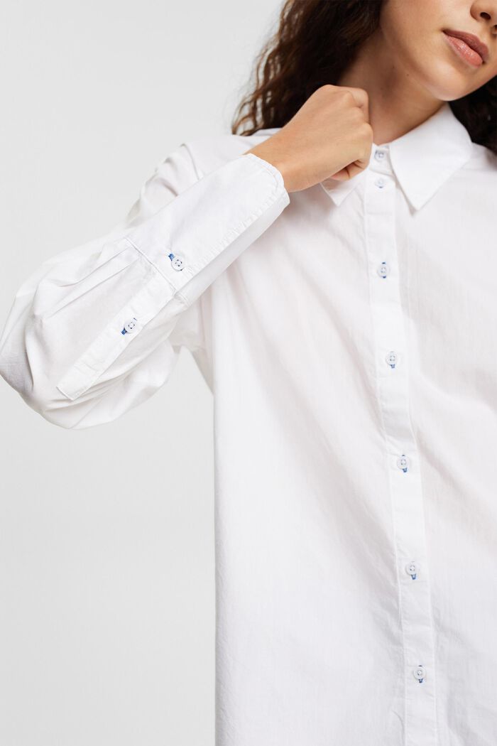 T-shirt met de look van een overhemdblouse, WHITE, detail image number 2