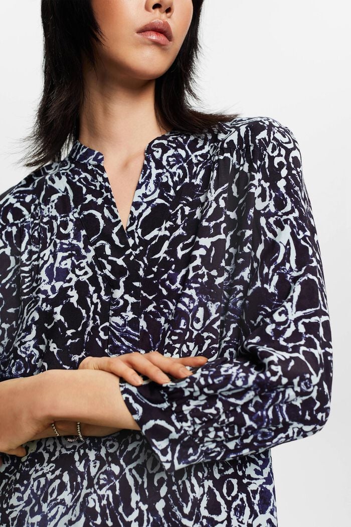 Blouse met print all-over, NAVY, detail image number 2
