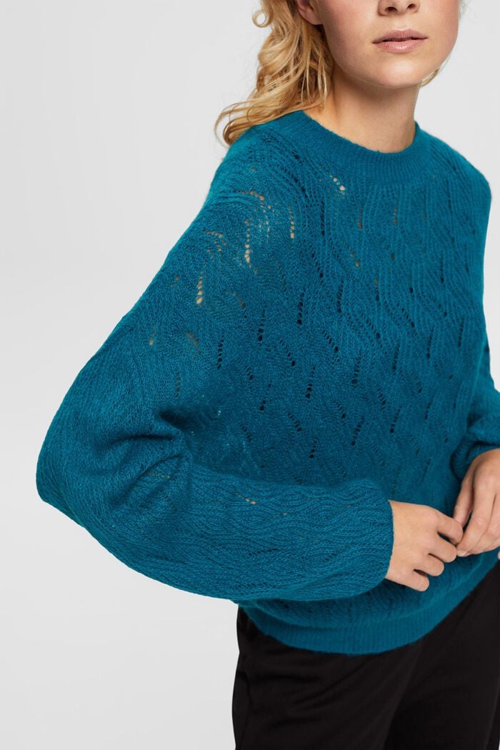 Sweaters, TEAL BLUE, detail image number 3