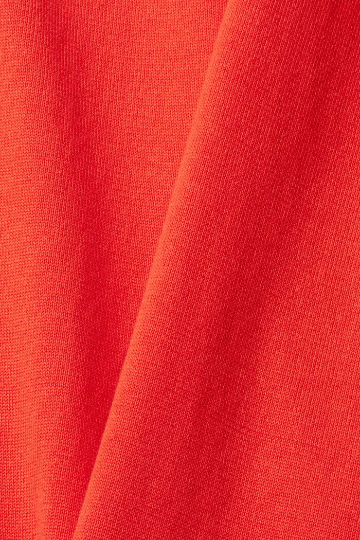 Gebreide jurk met polokraag, RED, detail image number 4