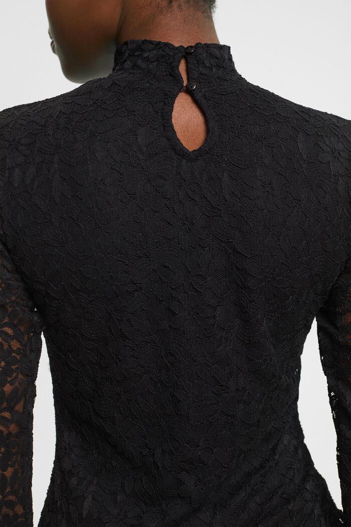 Kanten mini-jurk, BLACK, detail image number 2