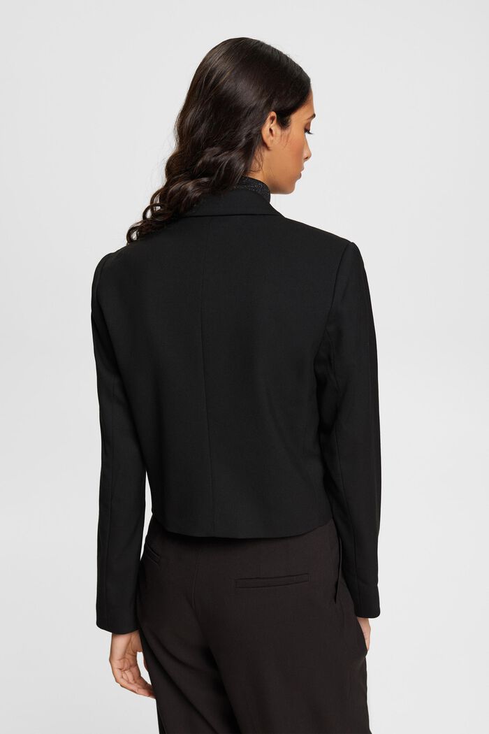 Cropped blazer, BLACK, detail image number 3