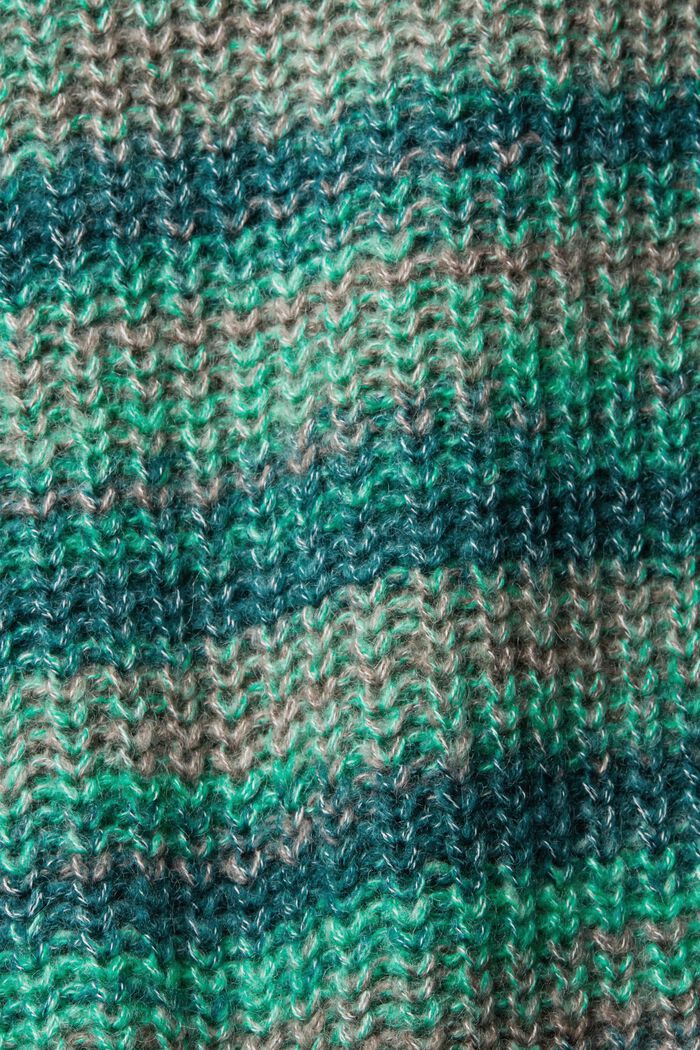 Grof gebreide trui van een wolmix, TEAL GREEN, detail image number 3